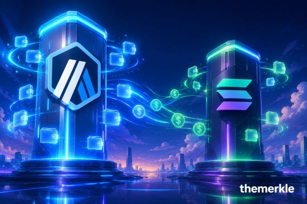 Arbitrum Tops Solana with 11.3M Stablecoin Holders The Merkle logo