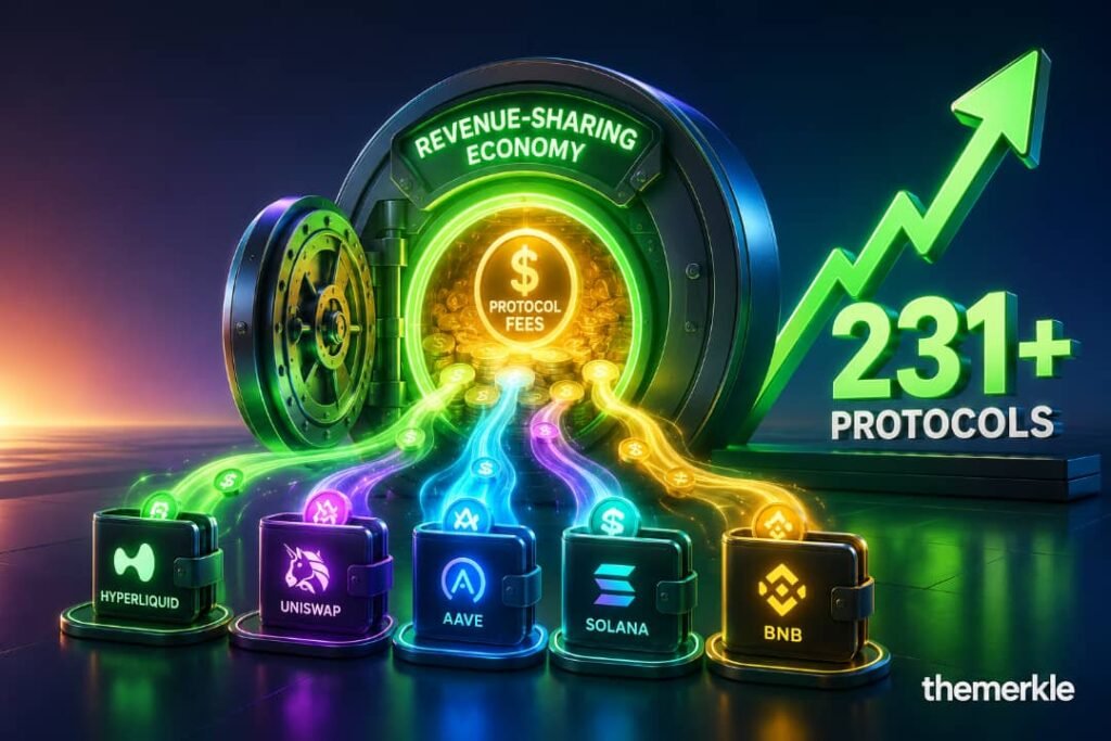 The Silent Rise of Crypto’s Revenue-Sharing Economy The Merkle logo